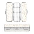 thumbnail image 1 of Plastic Pencil Box Large Capacity Pencil Boxes Clear Boxes with Snap-Tight Lid Stylish Office Supplies Storage Organizer Box Rainbow and Rabbit Pattern, 1 of 7