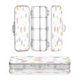thumbnail image 1 of Plastic Pencil Box Large Capacity Pencil Boxes Clear Boxes with Snap-Tight Lid Stylish Office Supplies Storage Organizer Box Small Watercolor Splashes and Dots, 1 of 7