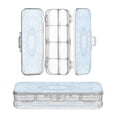 thumbnail image 1 of Plastic Pencil Box Large Capacity Pencil Boxes Clear Boxes with Snap-Tight Lid Stylish Office Supplies Storage Organizer Box A Light Blue Pattern, 1 of 7