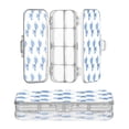 thumbnail image 1 of Plastic Pencil Box Large Capacity Pencil Boxes Clear Boxes with Snap-Tight Lid Stylish Office Supplies Storage Organizer Box Blue Bows Pattern, 1 of 7