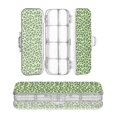 thumbnail image 1 of Plastic Pencil Box Large Capacity Pencil Boxes Clear Boxes with Snap-Tight Lid Stylish Office Supplies Storage Organizer Box Neon Green Leopard Print, 1 of 7