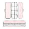 thumbnail image 1 of Plastic Pencil Box Large Capacity Pencil Boxes Clear Boxes with Snap-Tight Lid Stylish Office Supplies Storage Organizer Box Pink Bow Pattern, 1 of 7
