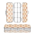 thumbnail image 1 of Plastic Pencil Box Large Capacity Pencil Boxes Clear Boxes with Snap-Tight Lid Stylish Office Supplies Storage Organizer Box Repeating Sun Pattern, 1 of 7