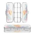 thumbnail image 1 of Plastic Pencil Box Large Capacity Pencil Boxes Clear Boxes with Snap-Tight Lid Stylish Office Supplies Storage Organizer Box Seahorse and Coral, 1 of 7