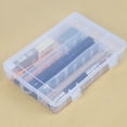 thumbnail image 1 of Plastic Pencil Box, Large Capacity Pencil Case, Pencil Boxs for Men Women, Hard Crayon Box Storage with Snap-Tight Lid for Office Supplies (Transparent), 1 of 9