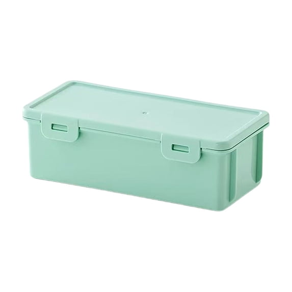 Plastic Pencil Box with Lids,Hard Pencil Case,Crayon Box with Snap-tight Lid Stackable Design,Portable Pen Holder for Small Desk Supplies Storage,Mint Green