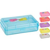 Oalirro Pencil Box, Assorted Colors, Plastic Crayon Box, Pencil