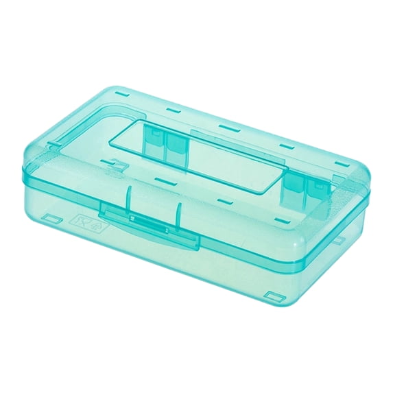 Plastic Pencil Box, Spacious Snap Lid Pen Case For Kids, Exquisite Back To School Storage Box For Boys School Marker Holding (Green)
