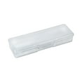 thumbnail image 1 of Plastic Pencil Box, Stationery Box, Large Capacity Pencil Case, Double-Layer Pencil Case with Snap-Tight Lid, Stackable, Office Supplies Storage Organizer Box, 1 of 5