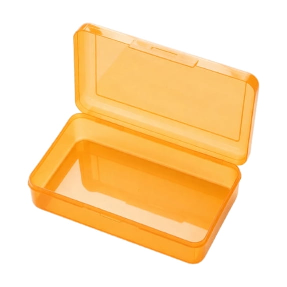 Plastic Pencil Case Box, 1 PCS Large Crayon Marker Pen Organizer | Plastic Bead Organizing Container with Snap-Tight Lids, Clear Craft Storage Boxes