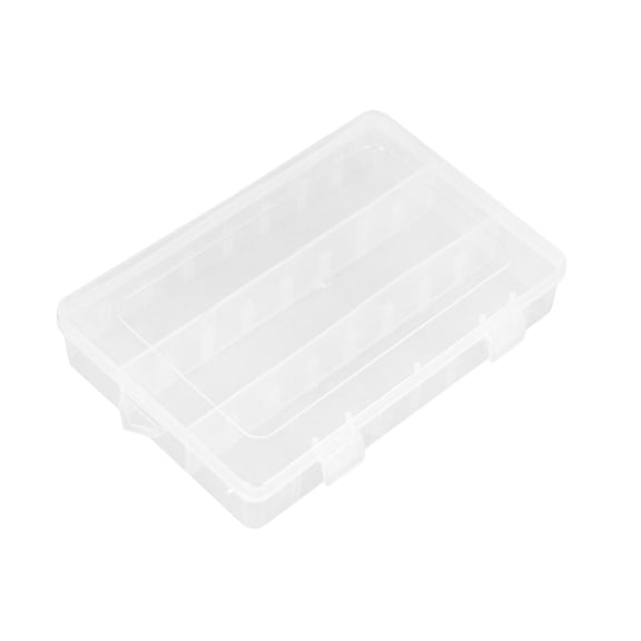 Plastic Pencil Case, Utility Storage Box, Multi Purpose Organizer & Supply Holder, Transparent Box Design with Inserts Plastic Storage Case Pencil Case, White