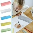 thumbnail image 1 of Plastic Pencil Storage Box Organizer | Large Capacity Double Layer Multi-Compartment with Snap-Tight Lid | Stackable Design | 18.5x5.1x3.1cm | Contemporary Colors | 1 Pack, 1 of 5