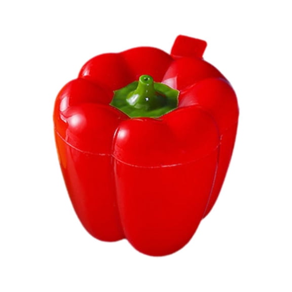 Plastic Pepper Shaped Salt Container,Storage Jar with Lid and Spoon,Seasoning Box Condiment Pot for Salt Spice, Pepper, Sugar