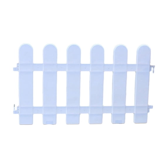 Plastic Picket Fence, Small Connectable Yard Fence Flower Bed Border Fences for Garden Lawn Yard Landscaping, White
