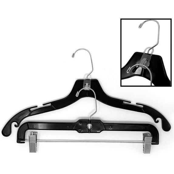 Plastic Piggy Back Clothing Hanger Connectors, Clothes Hanger Combiner / Joiners, 200 Pack