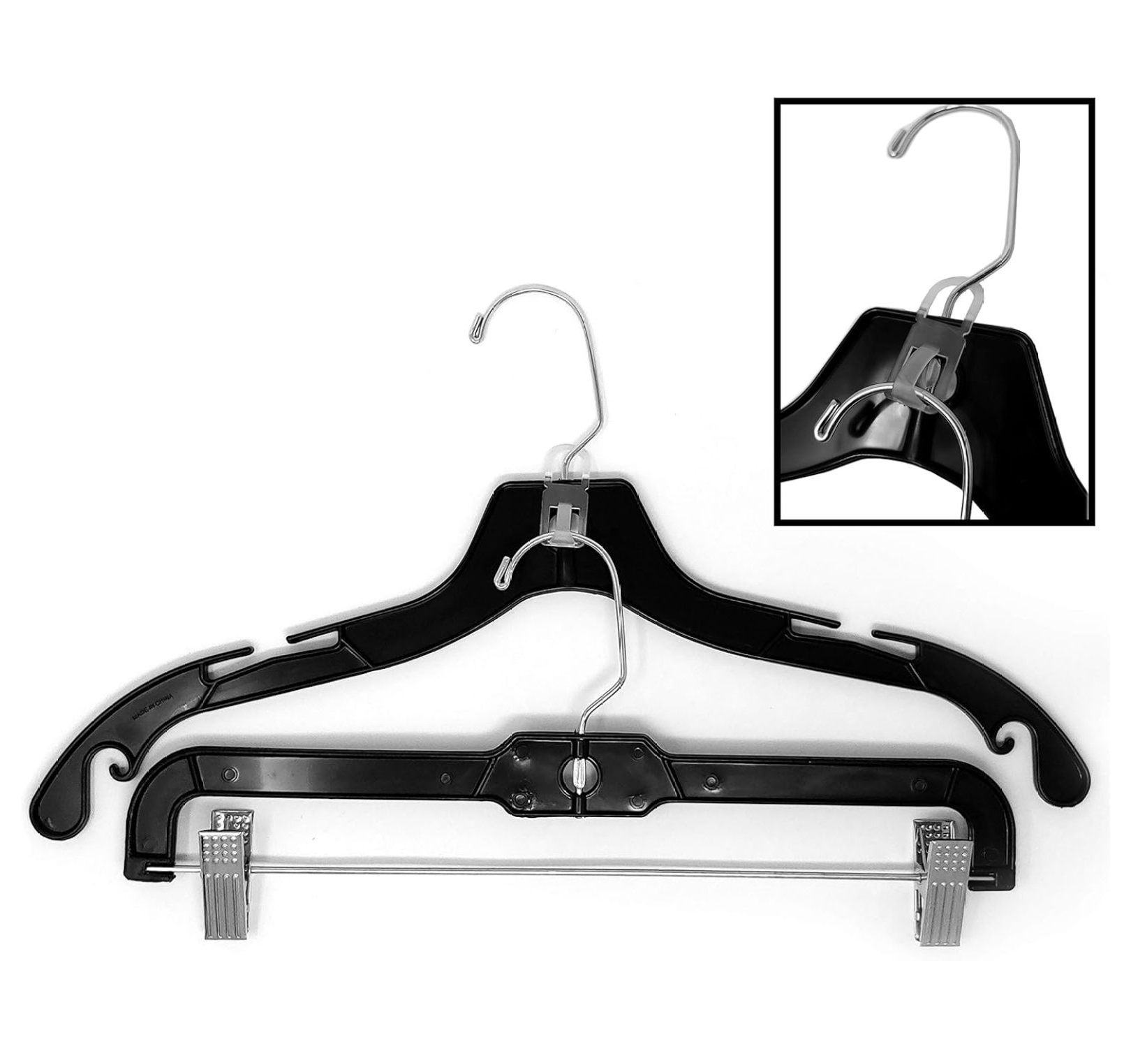 Plastic Piggy Back Clothing Hanger Connectors, Clothes Hanger Combiner