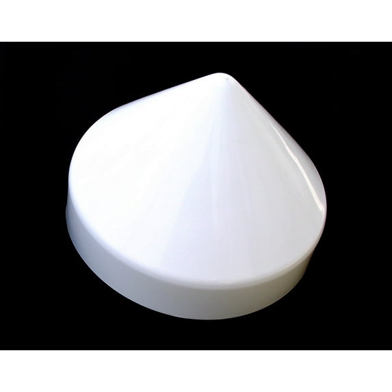 Plastic Piling Cone Marine Dock Boat Pylon Edge Post Head White Cover (White, 12"-inch)