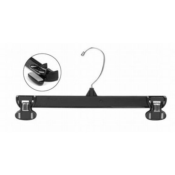 Plastic Pinch Grip Hanger w/Swivel Hook 12" - Black
