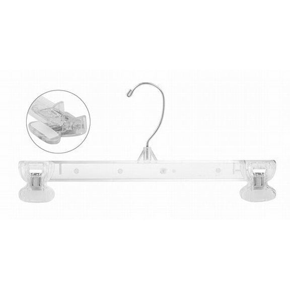 Plastic Pinch Grip Hanger w/Swivel Hook 12" - Clear
