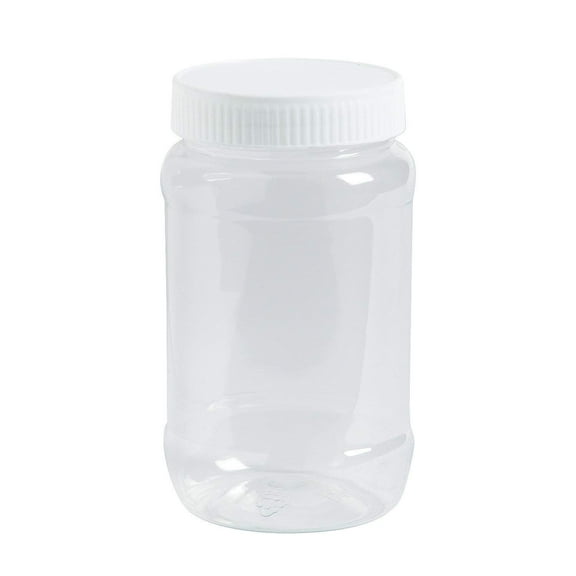 Plastic Pint Mason Jar - Craft Supplies - 12 Pieces