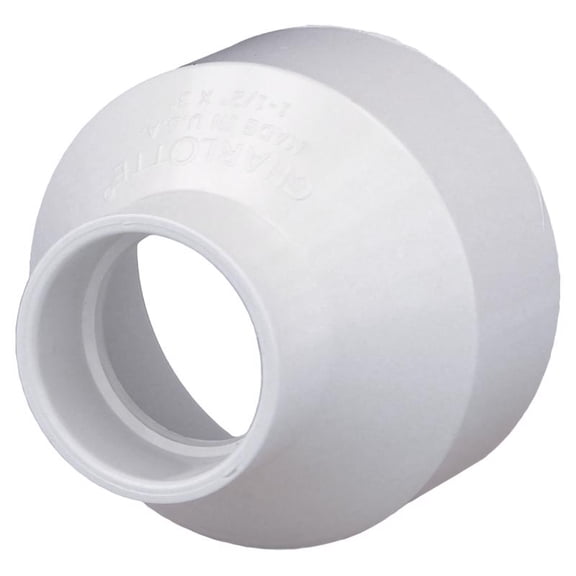 Plastic Pipe Fitting, Dwv Reducing Coupling, 3X1-1/2", Charlotte, 00102 0800HA