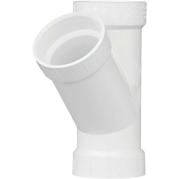 Plastic Pipe Fitting, Dwv Wye, Pvc, 2", Charlotte, PVC 00600 1000HA