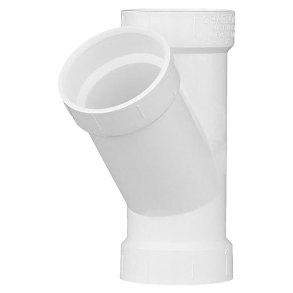 Plastic Pipe Fitting, Dwv Wye, Pvc, 2", Charlotte, PVC 00600 1000HA