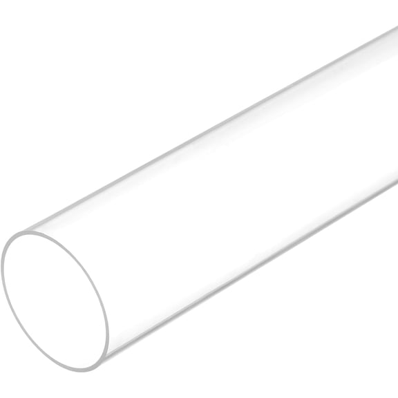 Plastic Pipe Rigid Polycarbonate Round Tube Clear, [for Lighting, Models, Water Plumbing] - 1.5x1.6"(37.6x40mm), 10"(250mm) Length/Transparent / 1 Pcs