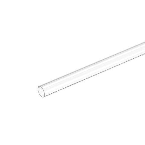 Plastic Pipe Rigid Tube Clear 0.31"(8mm) ID 0.4"(10mm) OD 9.6" (245mm) for Lighting, Water Plumbing