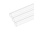 thumbnail image 1 of Plastic Pipe Rigid Tube Clear 0.4"(10mm) ID 0.43"(11mm) OD 6" (150mm) for Lighting, Water Plumbing, Pack of 3, 1 of 6
