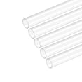 thumbnail image 1 of Uxcell Plastic Pipe Rigid Round Tube Clear 0.4" ID x 0.43" OD x 6" High Impact for Lighting Models Water Plumbing 5Pcs, 1 of 7
