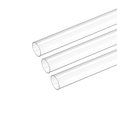 thumbnail image 1 of Plastic Pipe Rigid Tube Clear 0.4"(10mm) ID 0.47"(12mm) OD 17" (425mm) for Lighting, Water Plumbing, Pack of 3, 1 of 6