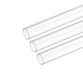 thumbnail image 1 of Plastic Pipe Rigid Tube Clear 0.47"(12mm) ID 0.51"(13mm) OD 9.6" (245mm) for Lighting, Water Plumbing, Pack of 3, 1 of 6