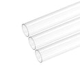 thumbnail image 1 of Plastic Pipe Rigid Tube Clear 0.67"(17mm) ID 0.78"(20mm) OD 9.6" (245mm) for Lighting, Water Plumbing, Pack of 3, 1 of 6