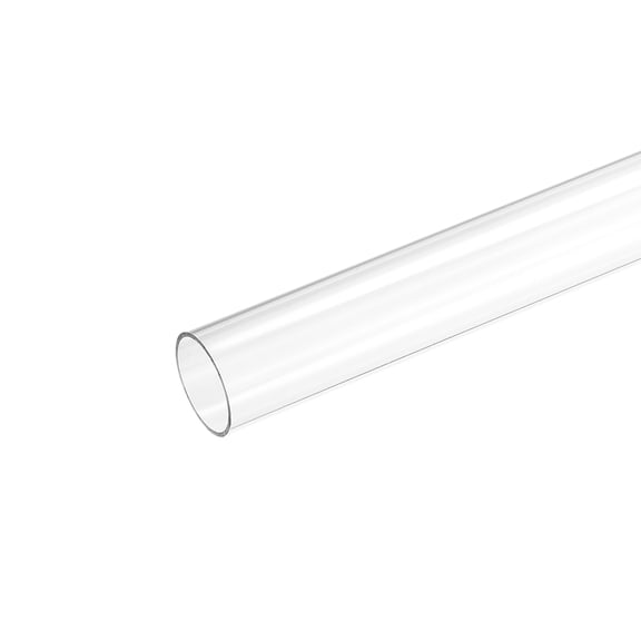 Plastic Pipe Rigid Tube Clear 0.67"(17mm) ID 0.78"(20mm) OD 9.6" (245mm) for Lighting, Water Plumbing