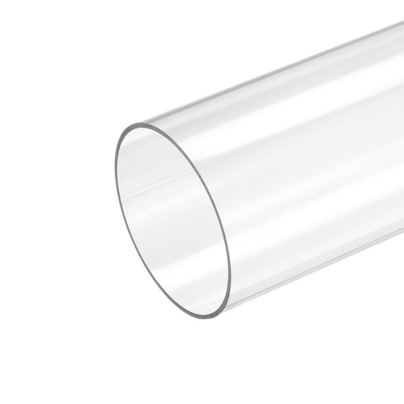 Plastic Pipe Rigid Tube Clear 2.8"(71mm) ID 3"(75mm) OD 17" (425mm) for Lighting, Water Plumbing
