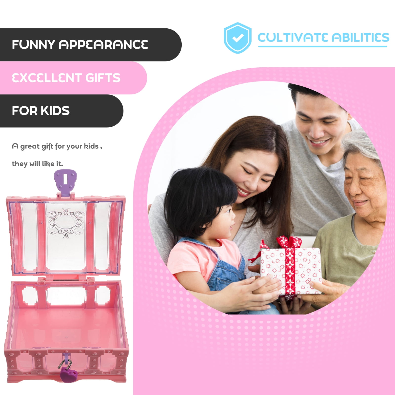 Plastic Pirate Box Toy Treasure Chest Box Small Pirate Treasure Chest