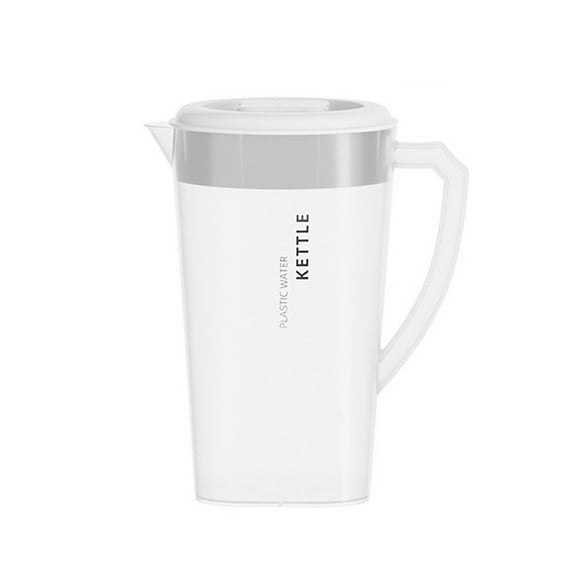 Plastic Pitcher with Lid, Clear Water Pitcher for Cold Drinks, Iced Tea Lemonade Milk Beverages, Large Capacity, Removable Cover, Spout Filter, Family Use
