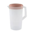 thumbnail image 1 of Plastic Pitcher with Lid, Iced Tea Pitcher, Cold Water Kettle with Spout and Handle, Plastic Juice Pitcher, Creative Simple High Temperature Heat Cold Water Kettle (Pink), 1 of 8