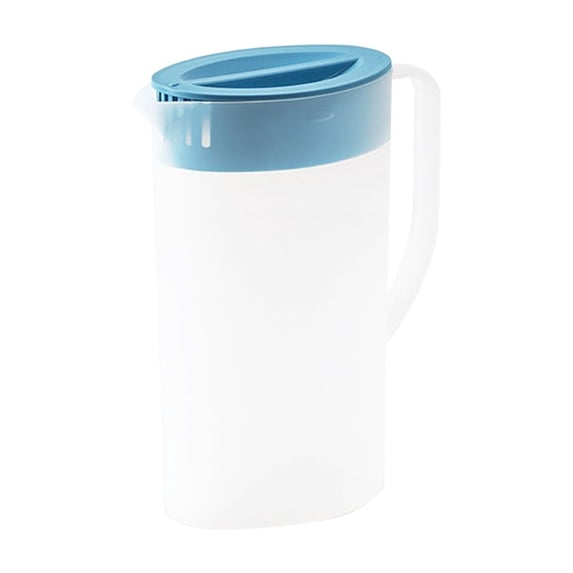 Plastic Pitcher with Lid,Plastic Large Water Pitcher with Lid,Mix Drinks Water Jug for Hot/Cold Beverage Jar Ice Tea Kettle,Straining Pitcher Round Lid for Cold,Plastic Cold Water Bottle