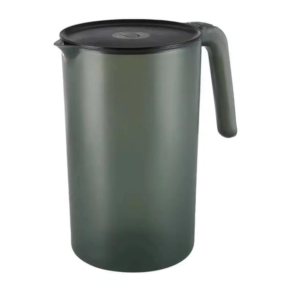 Plastic Pitcher with Lids Hot and Cold Drink Pitcher Juice Milk Lemonade Coffee Iced Tea Pitcher Juice Pitcher Plastic Water Pitcher Plastic Carafe - 2000ml (Black)