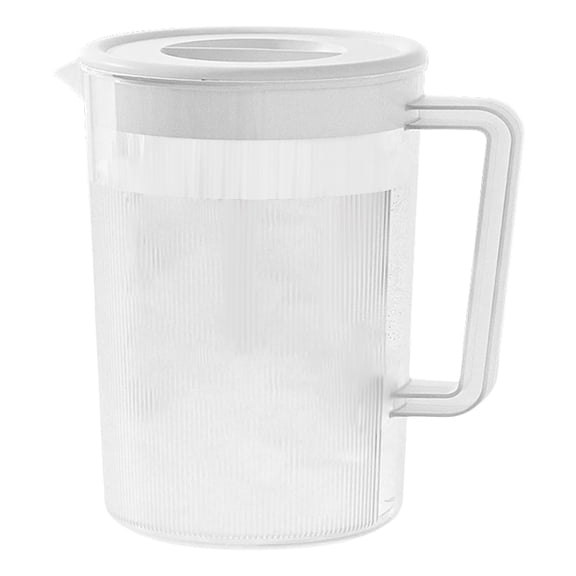 Plastic Pitcher (Polycarbonate Jug, Plastic Drink Dispenser), White Pitcher with Lid, Plastic Water Jug for Ice Tea and Juice, Plastic Pitcher, Drink Dispenser, Party Beverage, Kitchen Server