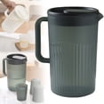 thumbnail image 1 of Plastic Pitcher with Lid, Ongmies Iced Tea Pitcher for Fridge, Round Plastic Pitcher Large Capacity High Temperature Cold for Juice Tea, 1 of 9