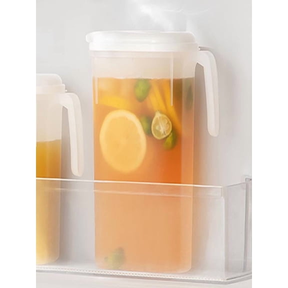 Plastic Pitchers with Lids Iced Tea Pitchers Drink Container with Twist Cover Tea Jug for Fridge Water Juice and Fridge Storage, Dishwasher and Freezer Safe