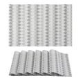 thumbnail image 1 of Plastic Placemats Set of 6 Placemats with Pattern for Dining Table Decor Washable Kitchen Table Mat Wipe Clean Gray 17.7*11.8inch, 1 of 6