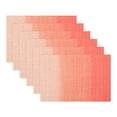 thumbnail image 1 of Plastic Placemats Set of 6 Rectangle Placemats for Table Decor Washable Heat Resistant Table Placemats Wipeable Table Mat Orange Red 17.7x11.8inch, 1 of 6