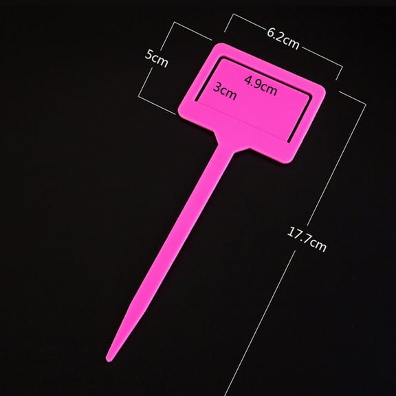 Plastic Plant Labels 10 Pack - T-Type Nursery Garden Tags, Reusable Weatherproof Plant Markers for Seeds Herbs Flowers, 5x17.7cm White Garden Stakes with Easy Write-On Surface