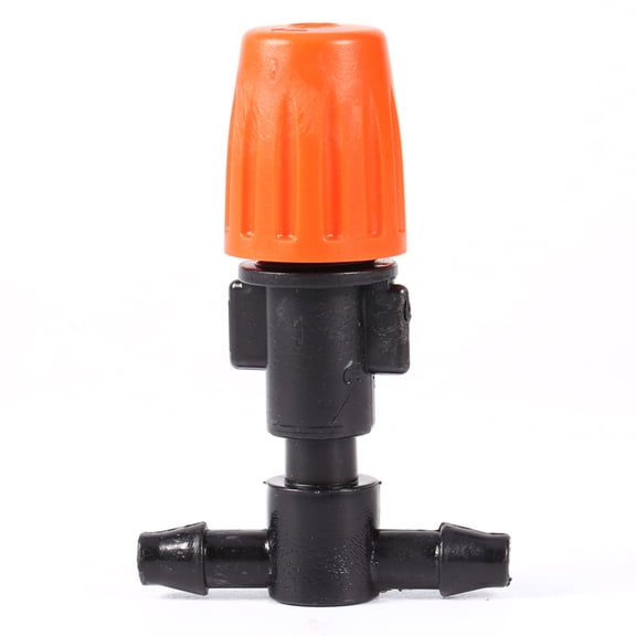 Plastic Plant Misting Adjustable Atomizing Sprinkler Nozzles with Tee Connector for Garden Lawn Drip Irrigation System, 1 Count