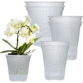 thumbnail image 1 of Plastic Plant Pot, Clear Orchid Pots with Drainage, Orchid Pots for Repotting, Transparent Orchid Pot, 6X5X6 Inch Lightweight Slotted Planter, Built-In Feet for Root Airflow,, 1 of 5