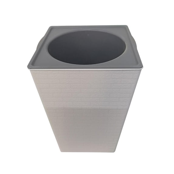 Plastic Plant Pot, Large Container, 26X10 In, Brick Pattern, Tall Profile, Patio Greenery, Off-White, 1 Pc